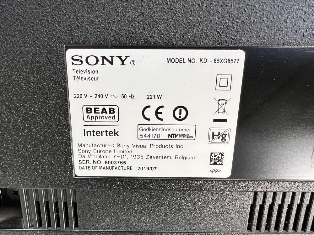 телевізор Sony KD-65XG8577
