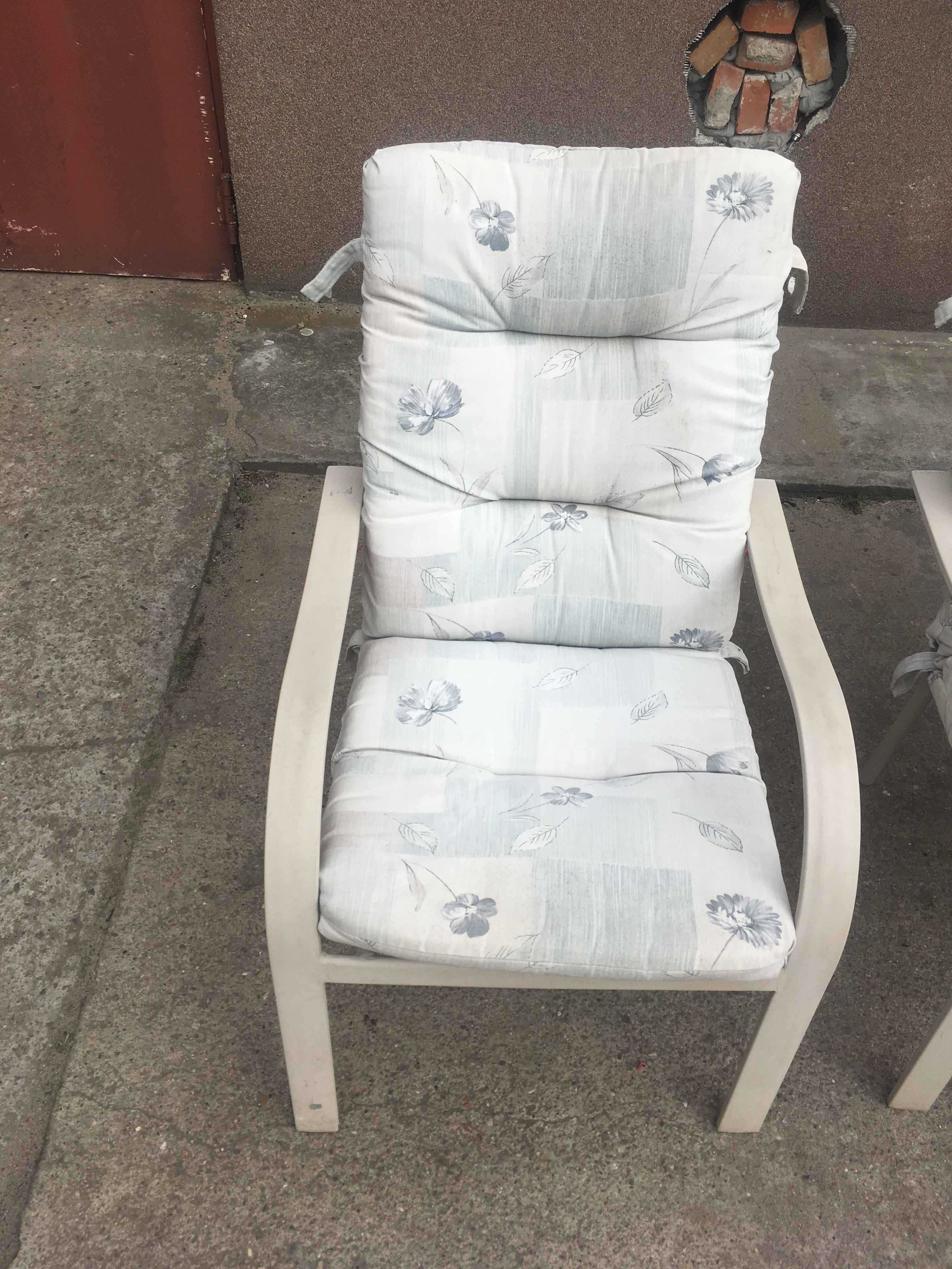Krzesła fotele ogrodowe tarasowe  aluminiowe poduchy