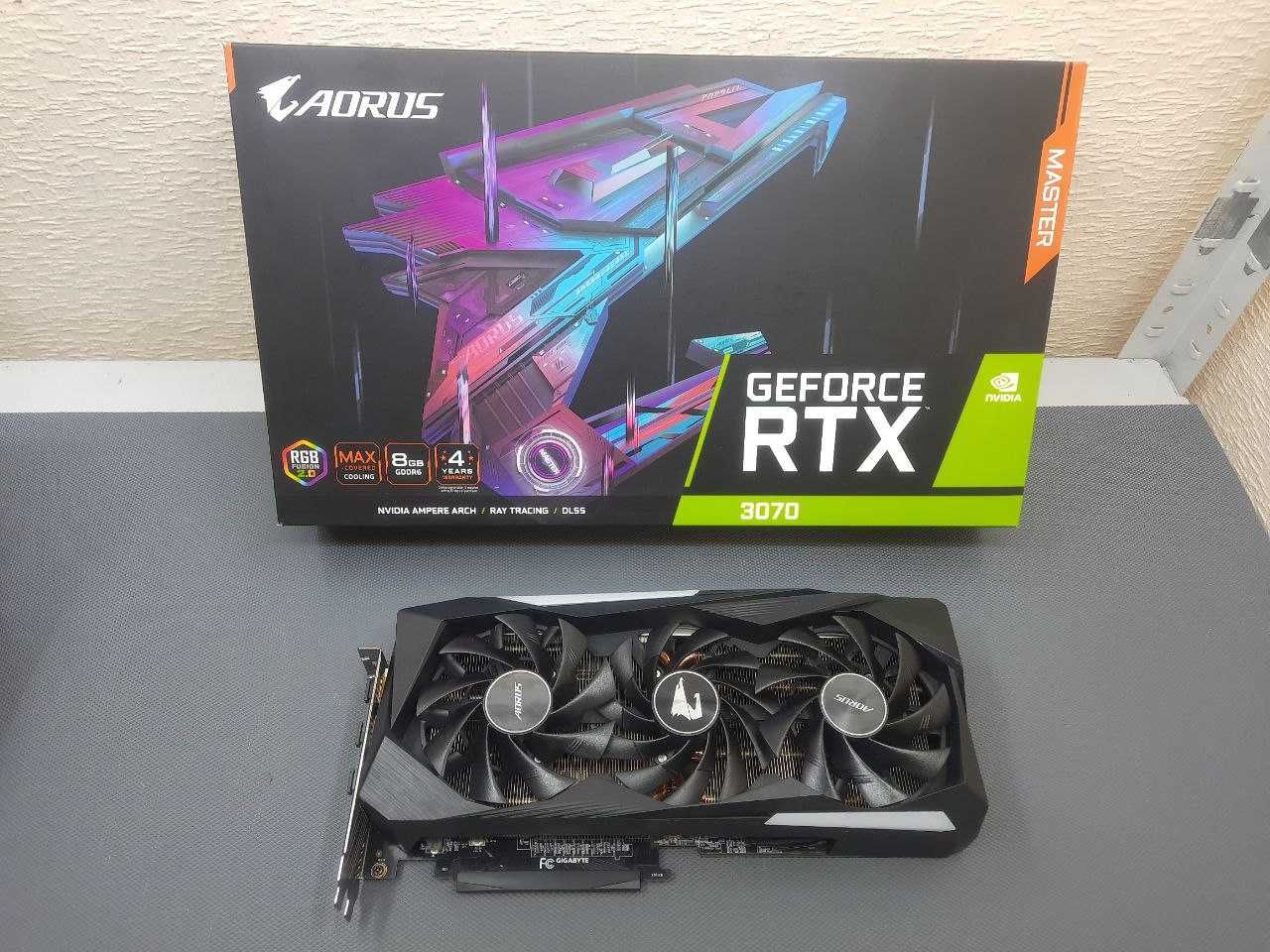 Відеокарта GIGABYTE AORUS GeForce RTX 3070 MASTER 8G. Гарантія!