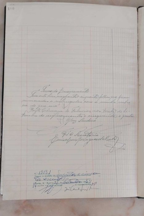 Antigo Livro de Diário (1954 a 1959) da Electro-Moagem do Marco-Porto