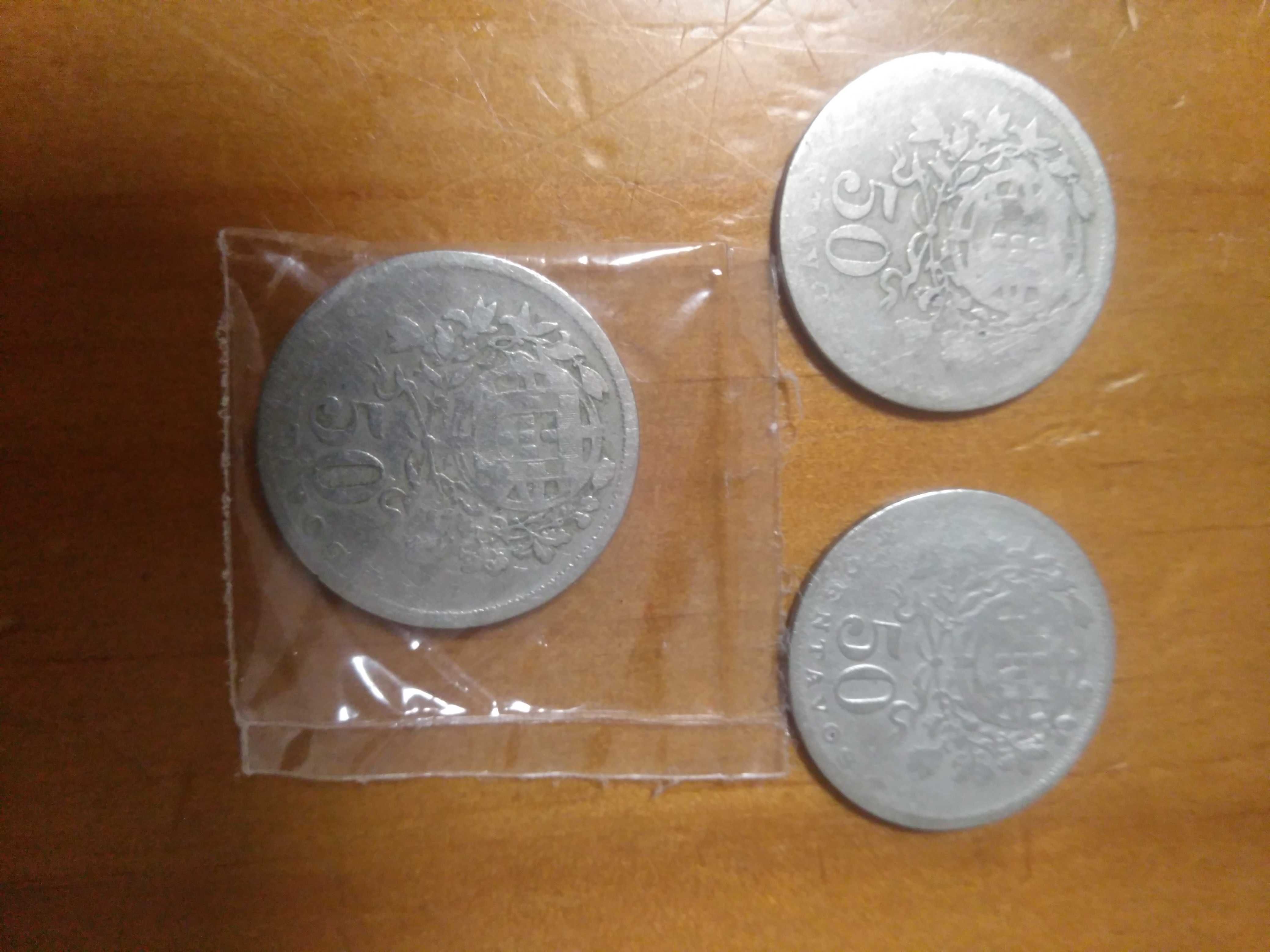 Moedas 50 centavos alpaca