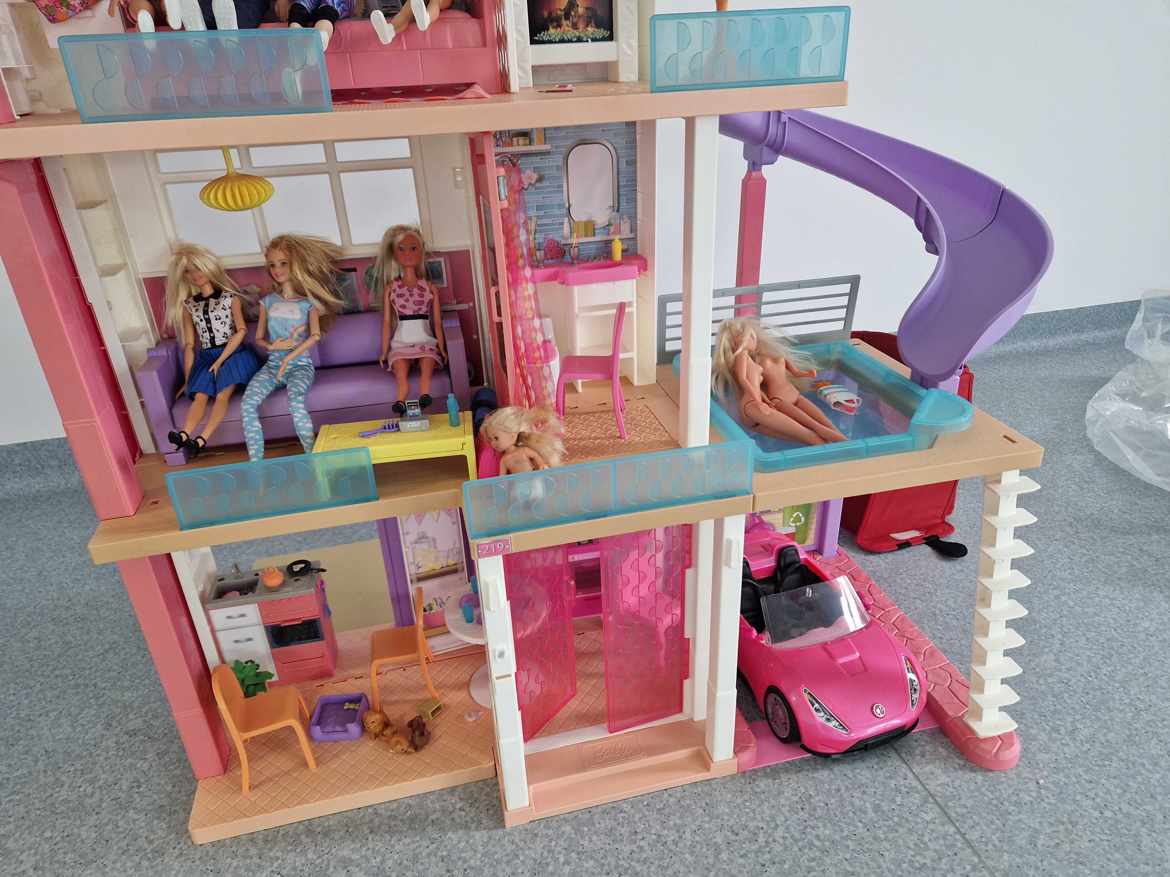 DOMEK BARBIE Dreamhouse , oryginalny Mattel , plus samochód i lalki