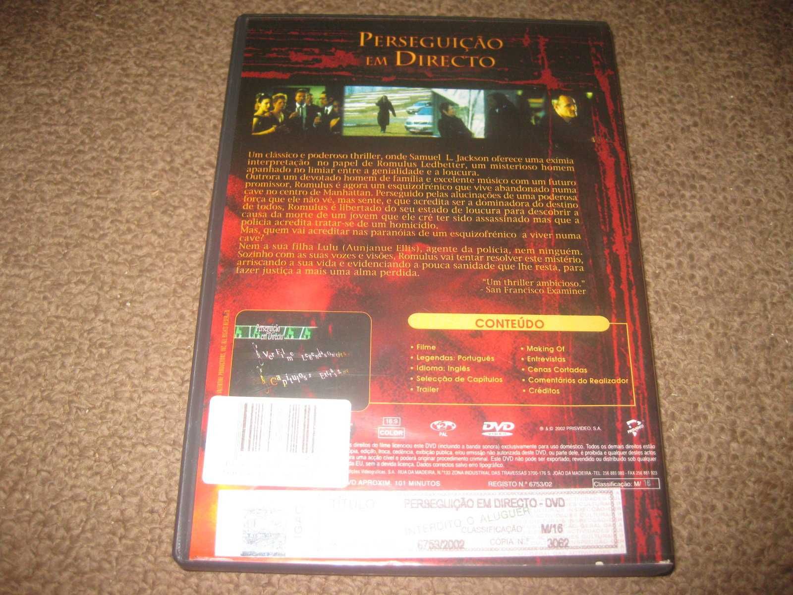 DVD "Perseguição em Directo" com Samuel L. Jackson