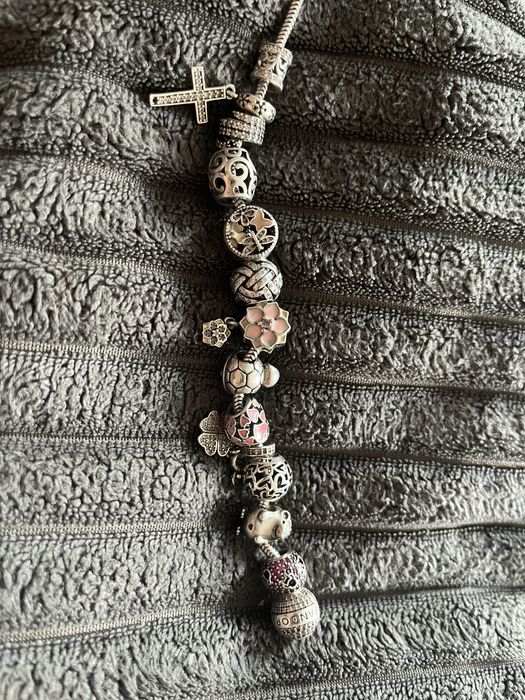 Браслет з шармами срібло 925