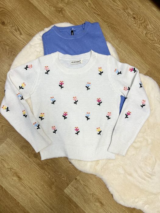 Светр вʼязаний в  квіточку zara/ hm