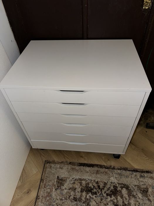 Komoda na kółkach ALEX Ikea biała