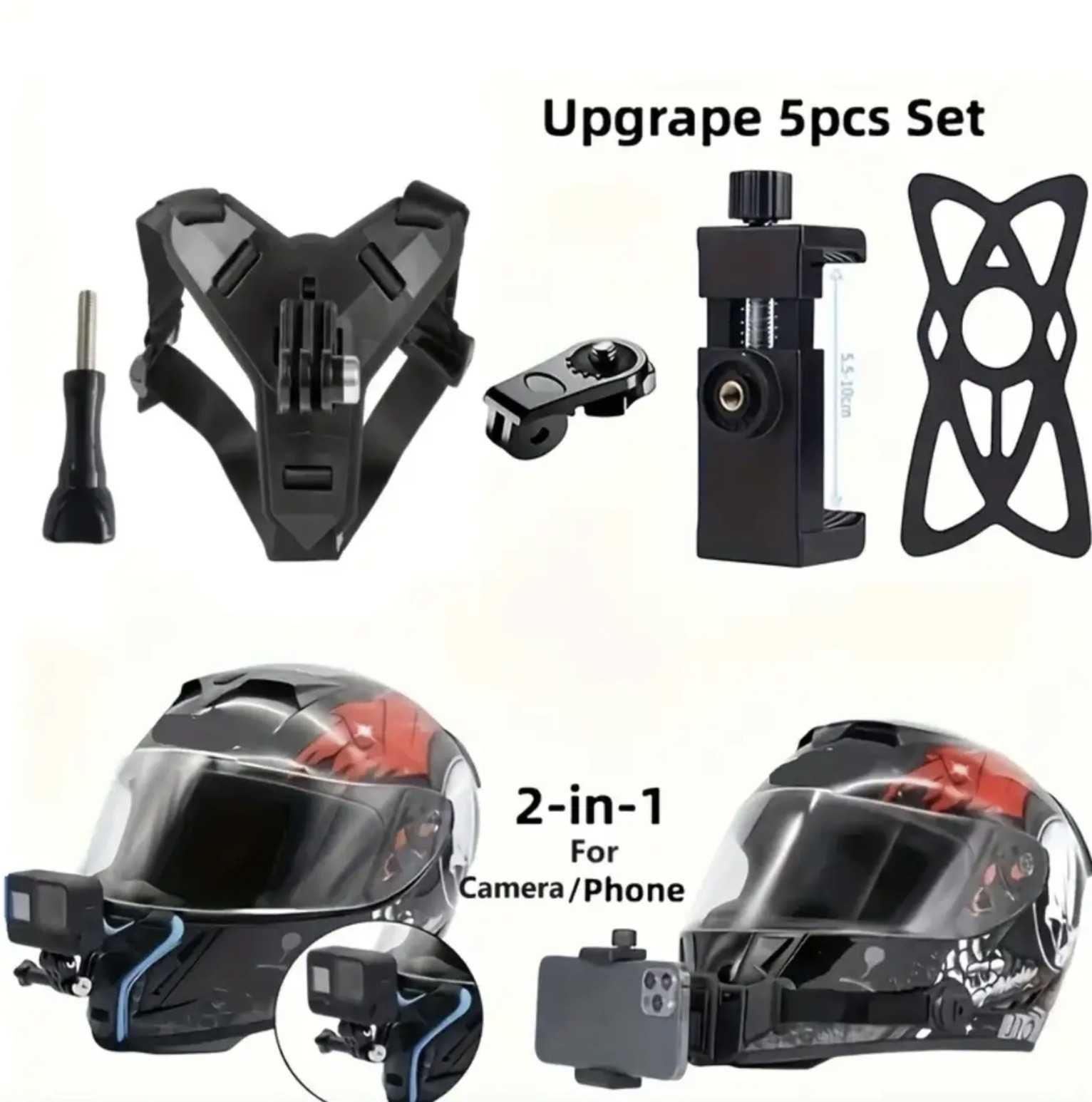 Uchwyt na kask do telefon Smartfon GoPro kamery Sportowa motocyklowego