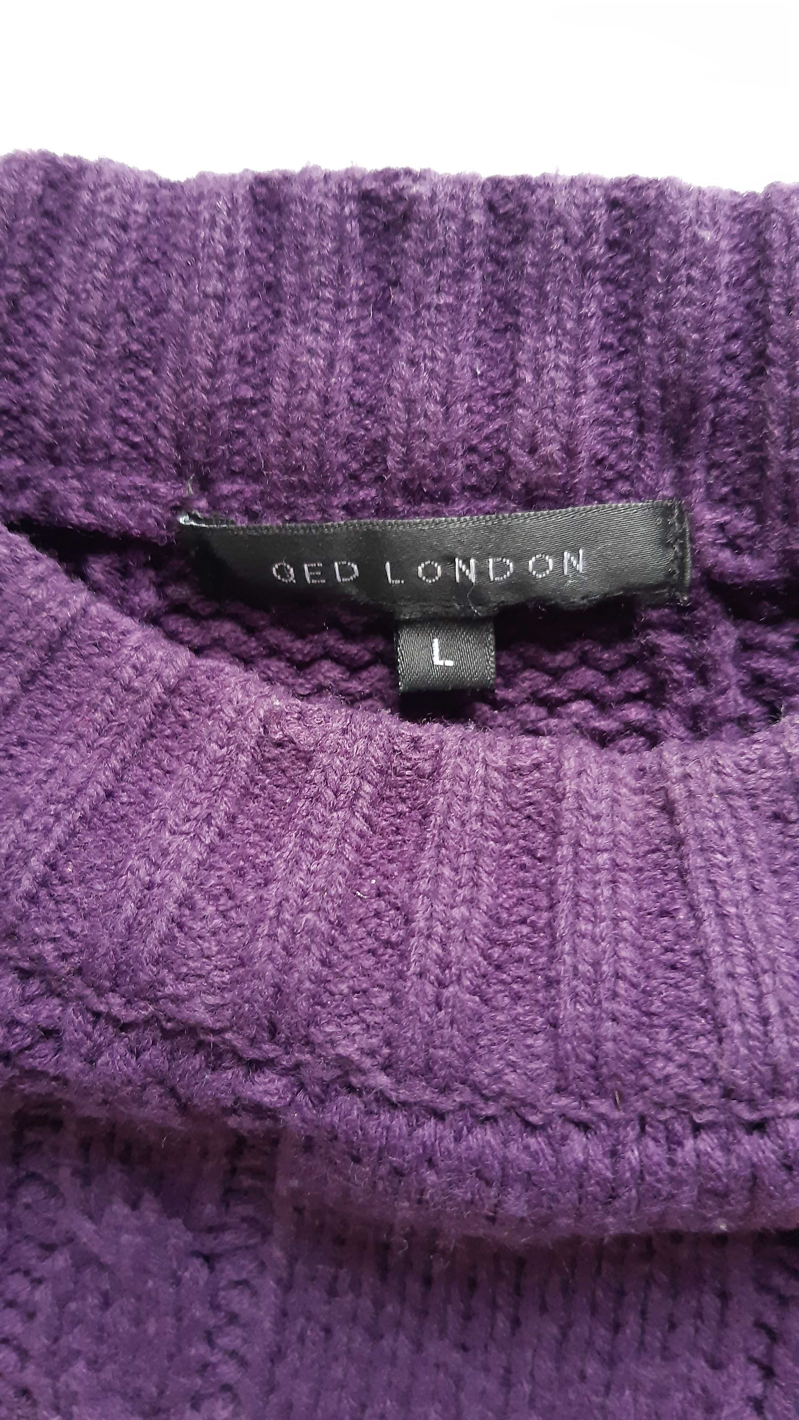 Sweter wełnian fioletowy