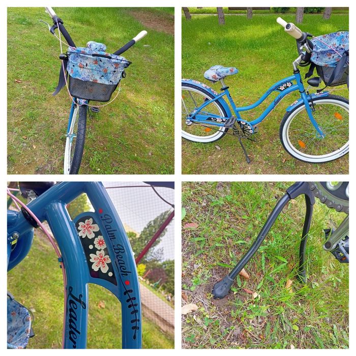 NOWY damski rower miejski cruiser LEADER PALM BEACH, koła 26",rama 17"