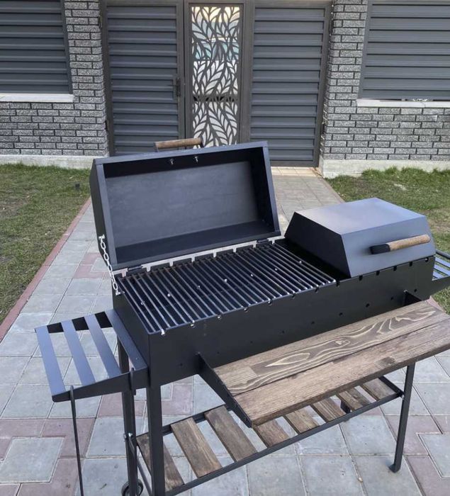 Мангал з решіткою для гриля метал 5 мм на 13 шампурів + ПОДАРУНОК