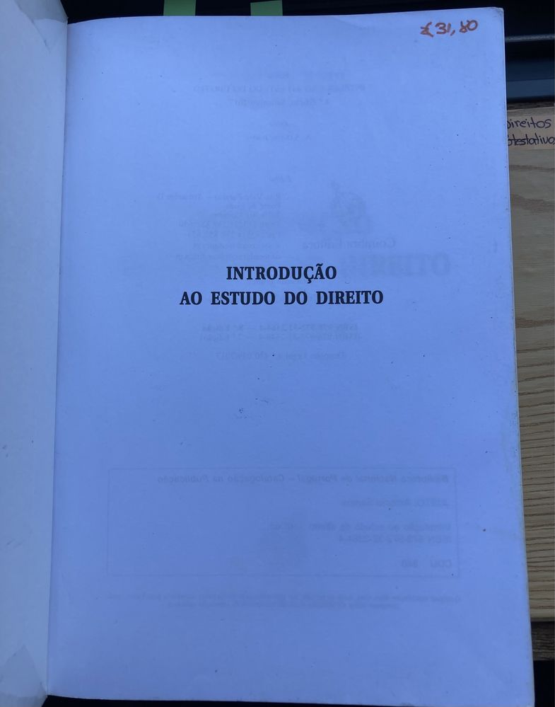 Introdução ao Estudo do Direito manual livro Antonio Santos Justo