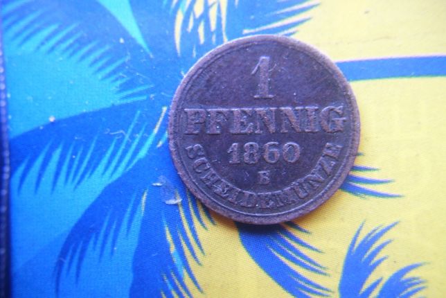 Stare monety 1 fenig 1860 Hanower