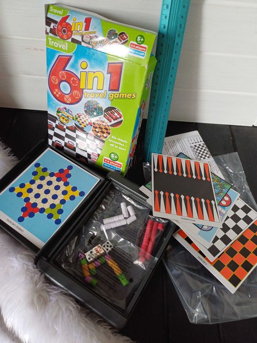 Дорожна настільна гра 6 в 1 (дорожний варіант)
