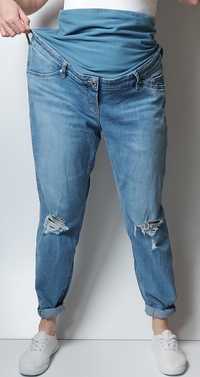 H&M MAMA_jeansy ciążowe MOM jeans_XXL L32