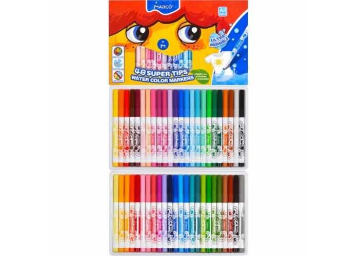 Водні фломастери Marco Super Washable 24/36/48 кольорів
