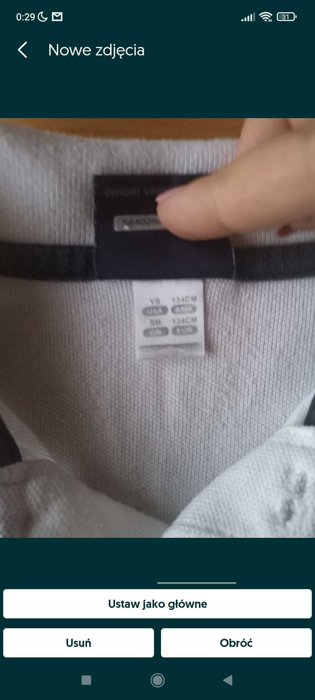 Koszulka polo biała Umbro r. 134