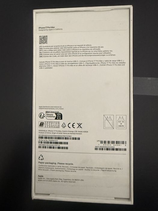Iphone 17 Pro Max imaculado