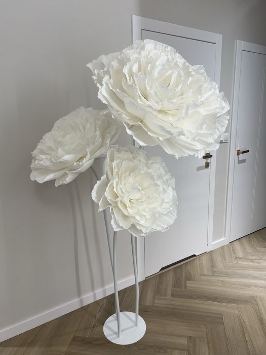 Kwiaty giganty peonie ślub urodziny kwiaty z krepy