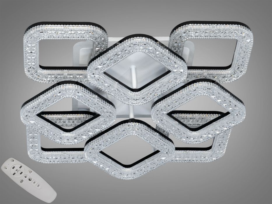 LED люстра з димером і підсвічуванням, 90W світлодіодна