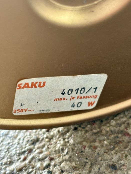 Dwie złote Lampki Kule Saku Luchten by Helena Tynell  lata 1960te