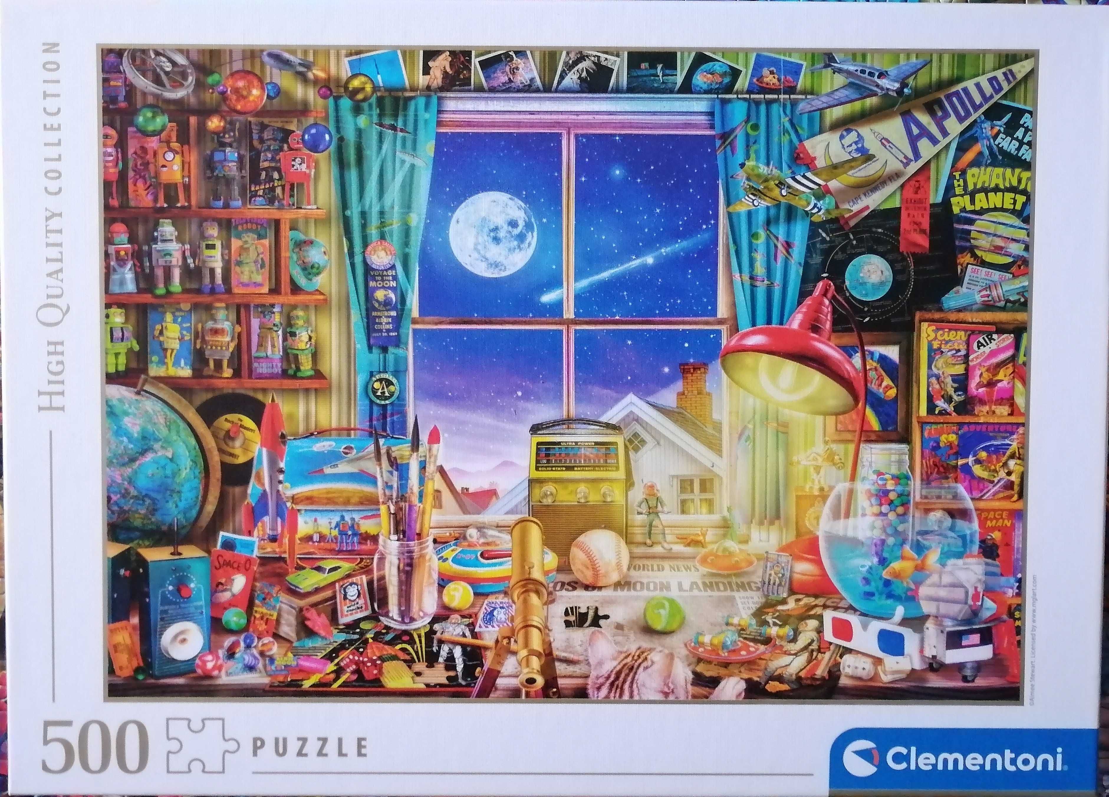 Puzzle Clementoni 500 - To The Moon kompletne jak nowe