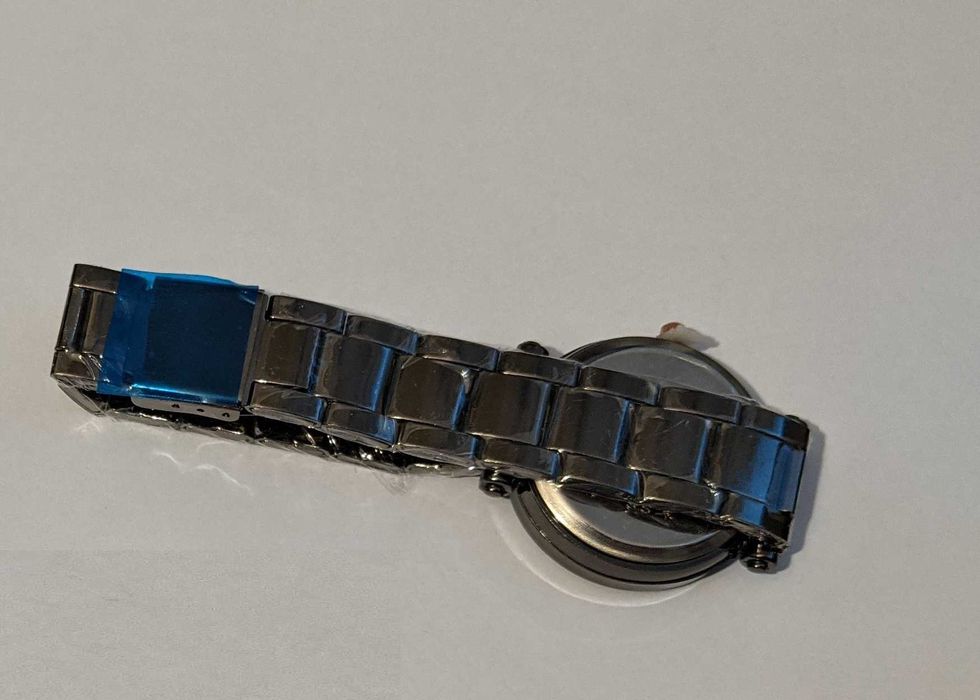 Nowy Zegarek damski bransoleta czarny na bransolecie czarny, grafitowy