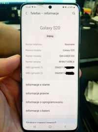 Wyświetlacz oryginalny Samsung S20 G980 Ekran sprawny, uszkodzona szyb