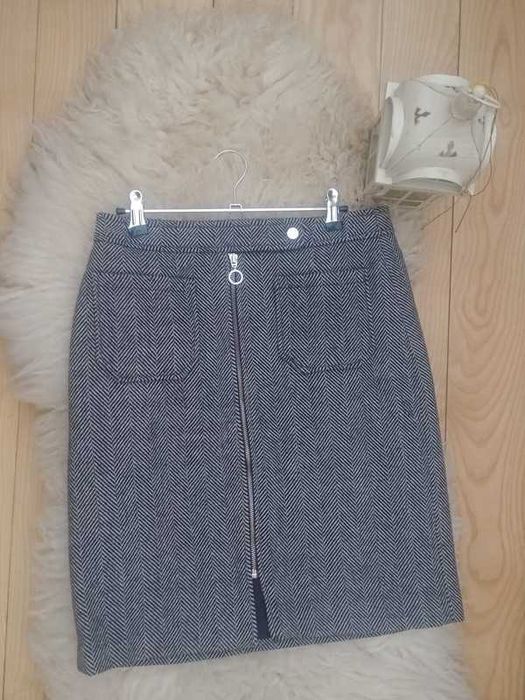 Vero Moda spódnica w jodełkę, 30% wełna, rozmiar M