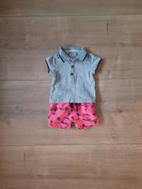 Zestaw spodenki szorty  Rebel koszulka polo mamas&papas r. 0-3m