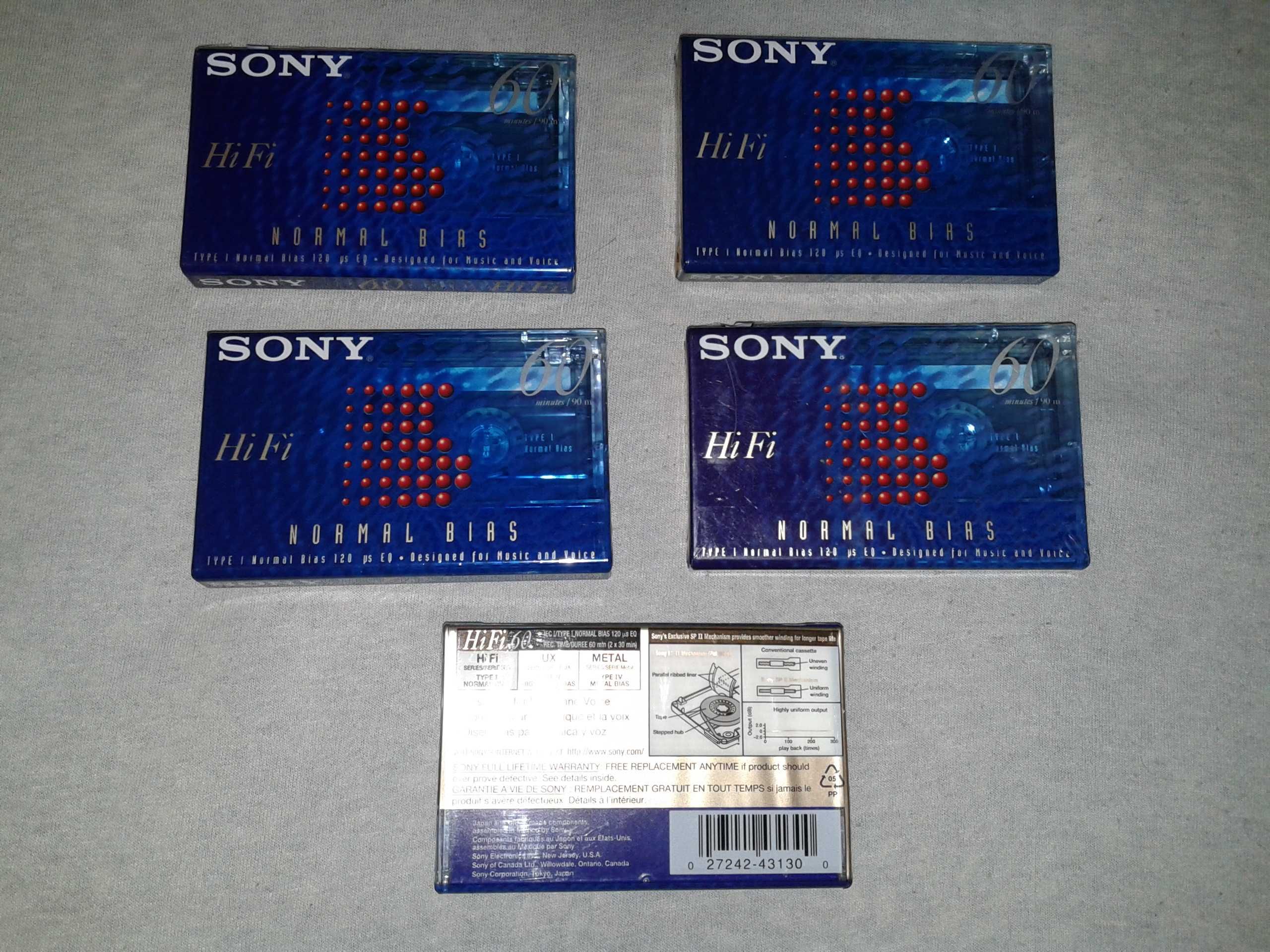 Новые аудиокассеты Sony HiFi 60 (25шт)