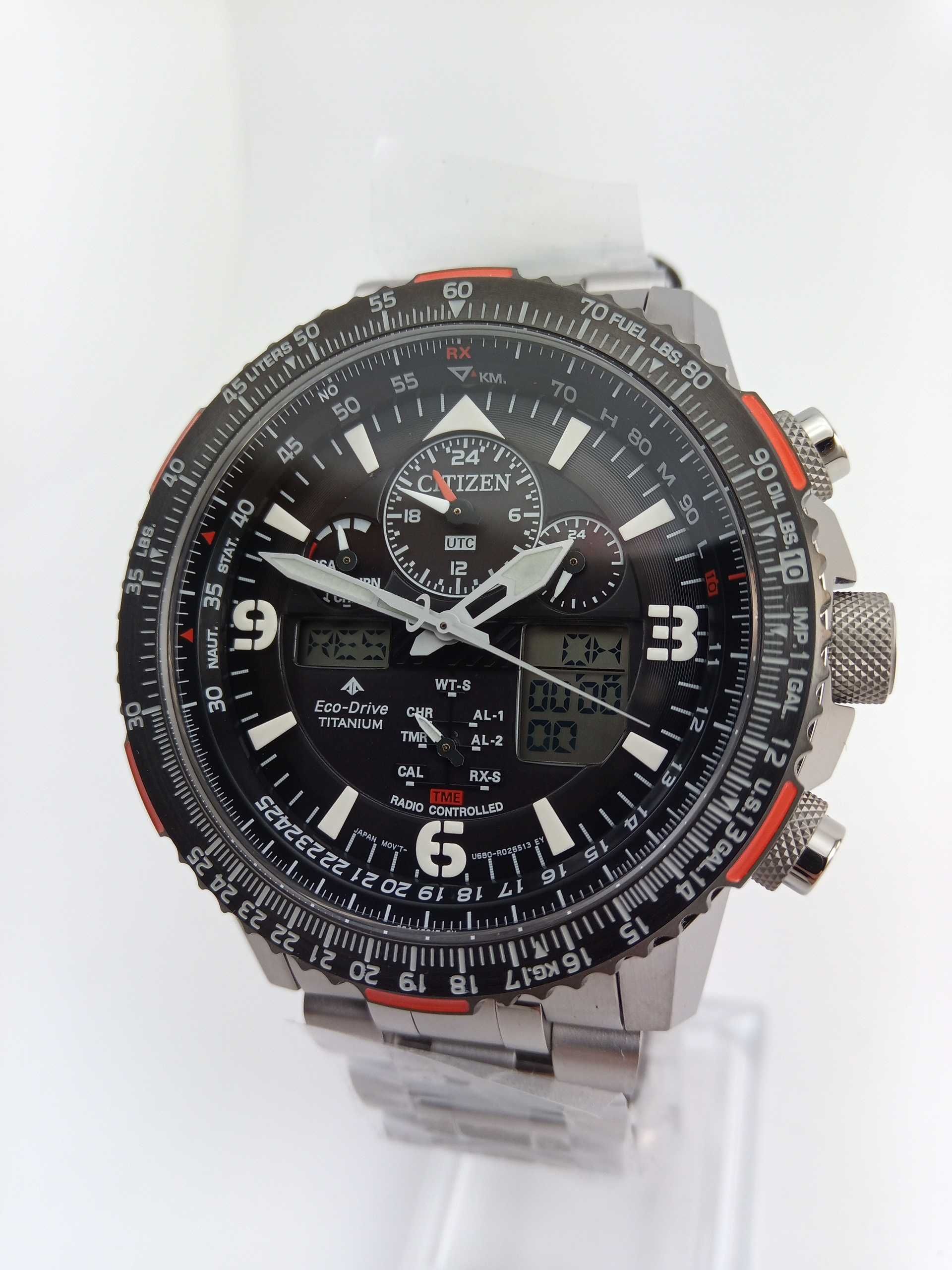 Титановые часы Citizen JY8108-53E радиоконтроль вечник сапфир подствет