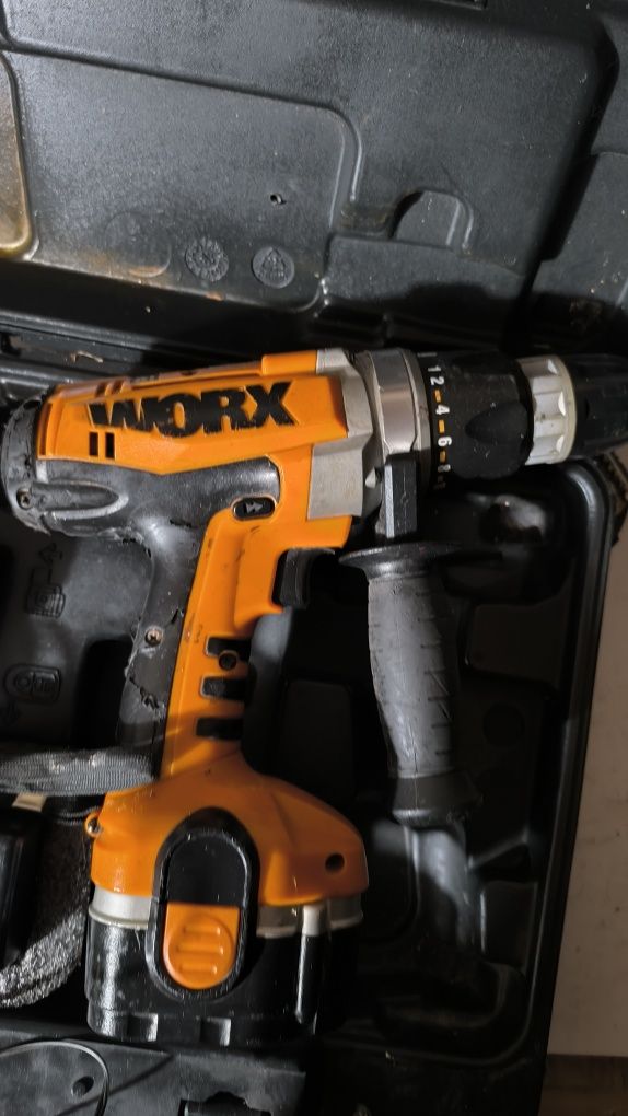 Wkrętarka Worx udar 2x akumulator ładowarka walizka zestaw