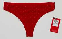 Czerwone stringi w kropeczki płaskie szwy KUNERT COMFORT 36-38 S