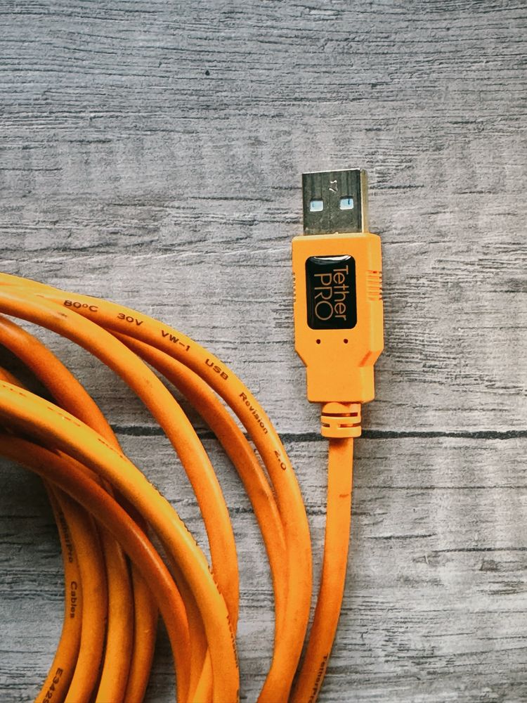 Przewód Tether Pro USB - USB mini 4,6m