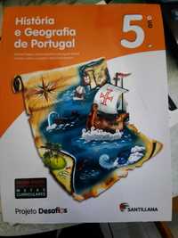 Manual de História e Geografia de Portugal - 5°Ano - NOVO
