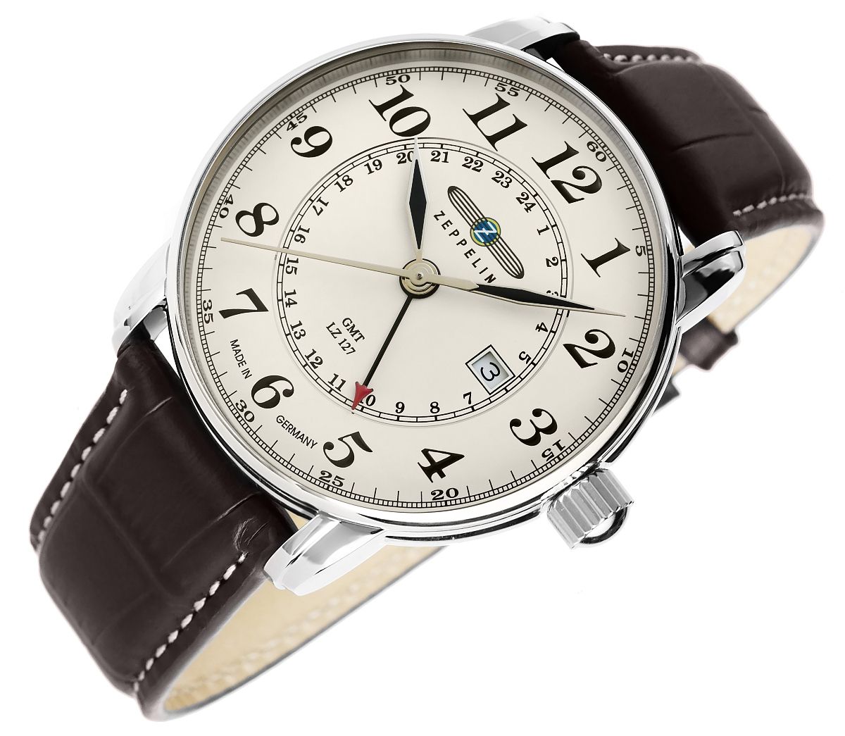 zegarek męski zeppelin lz127 graf zeppelin gmt 7642-5 + box