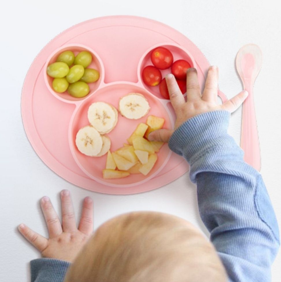 Силиконовая тарелка детская, силіконовий посуд, секційна тарілка