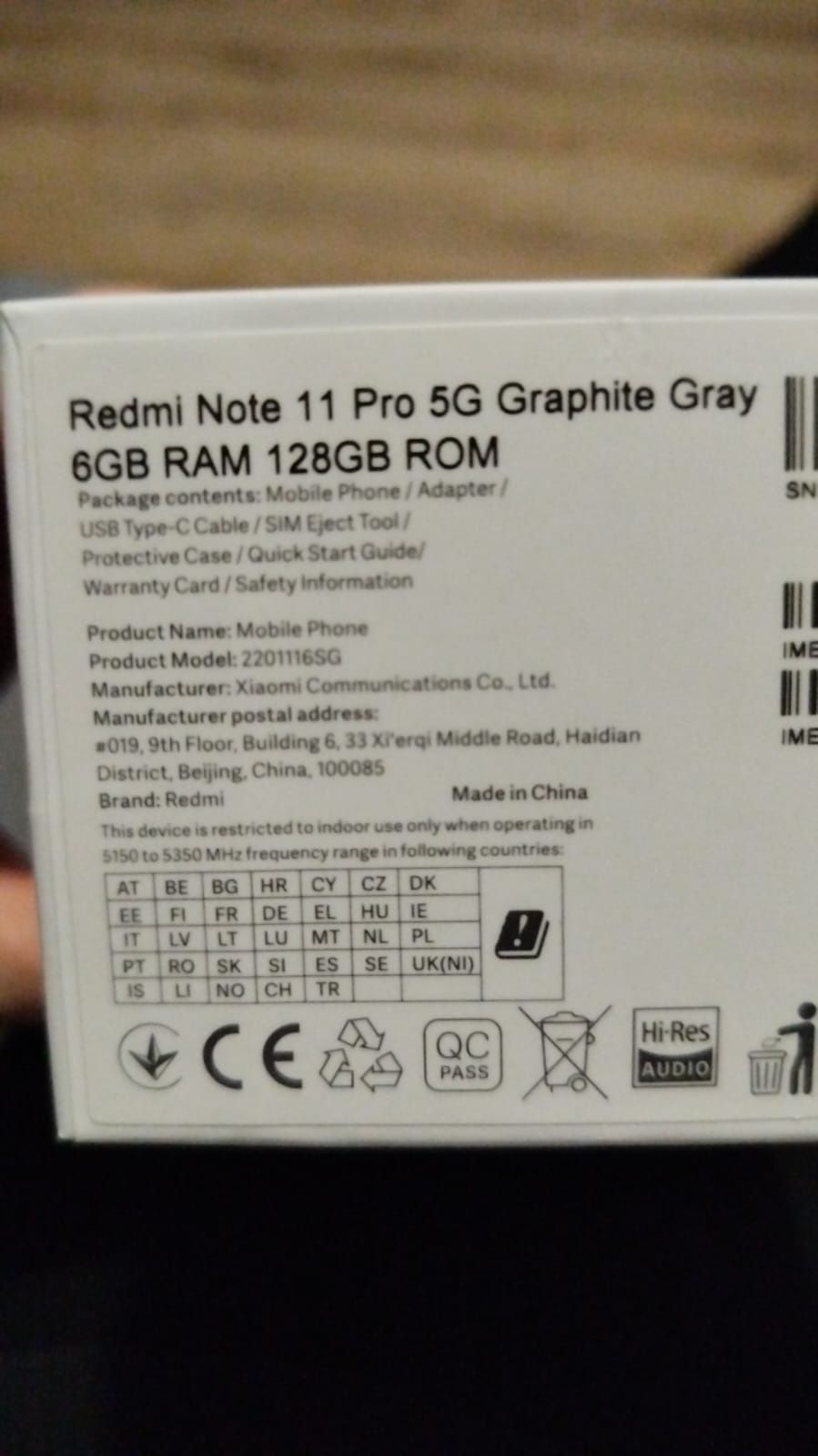Redmi Note 11 pro 5g
