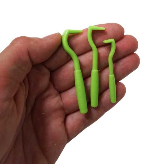 HACZYKI do Wyjmowania USUWANIA KLESZCZY ŁAPKI do Wyciągania kpl. 3 szt