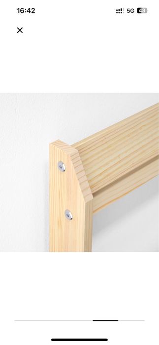 Łóżko Neiden Ikea 140x200. Sosna bez dna łóżka
