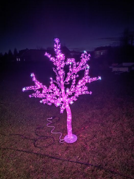 Drzewko Szczęścia Led Świąteczne Świecące drzewo zewnętrzne 180 różowe