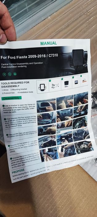 Штатна автомагнітола для Ford fiesta 2009-2016 tesla stayl