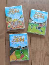 3 DVDs: Histórias do futebol: O Jogo; O Golo; O Árbitro