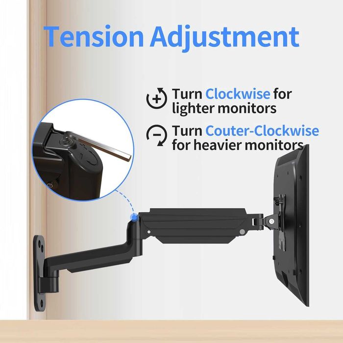 Suptek WM01A obrotowy gazowy uchwyt ścienny do monitora TV 13-32''