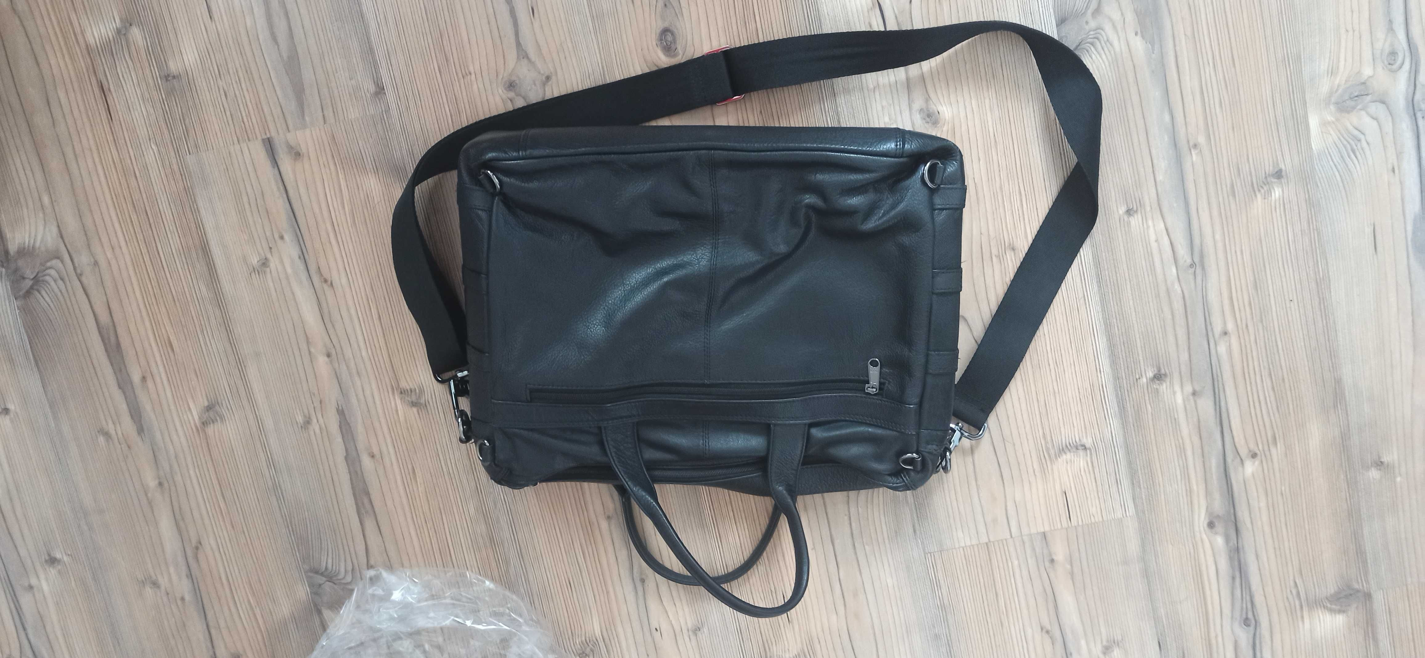 KOCHMANSKI torba na laptopa czarna 2186 skórzana