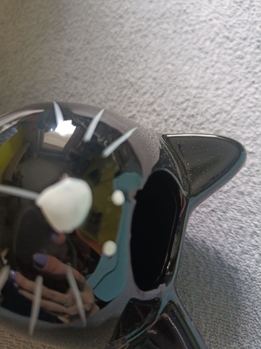 Ceramiczny nawilżacz powietrza czarny kotek [nieznaczna skaza]