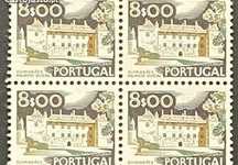 Quadra de selos novos de 8$00 - Paísagens e Monumentos - 1975