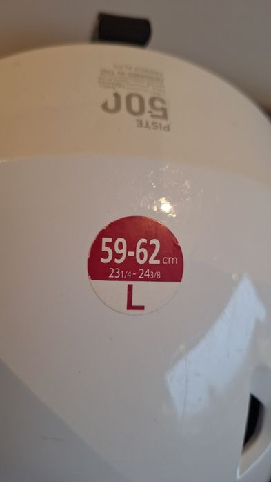 Kask narciarski  biały L (59-62cm)