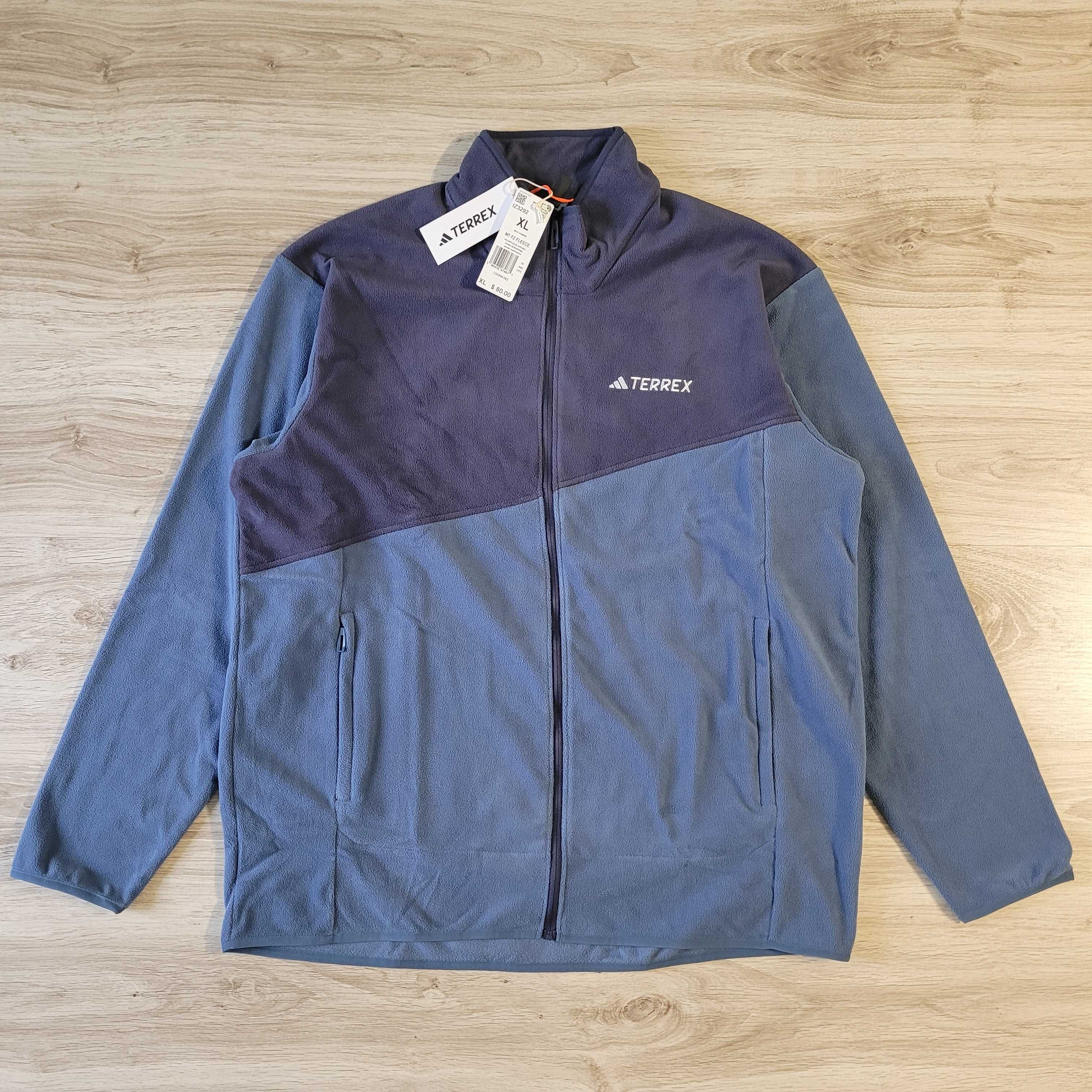 Нова Adidas Terrex розмір M, L, XL чоловіча флісова кофта фліска синя