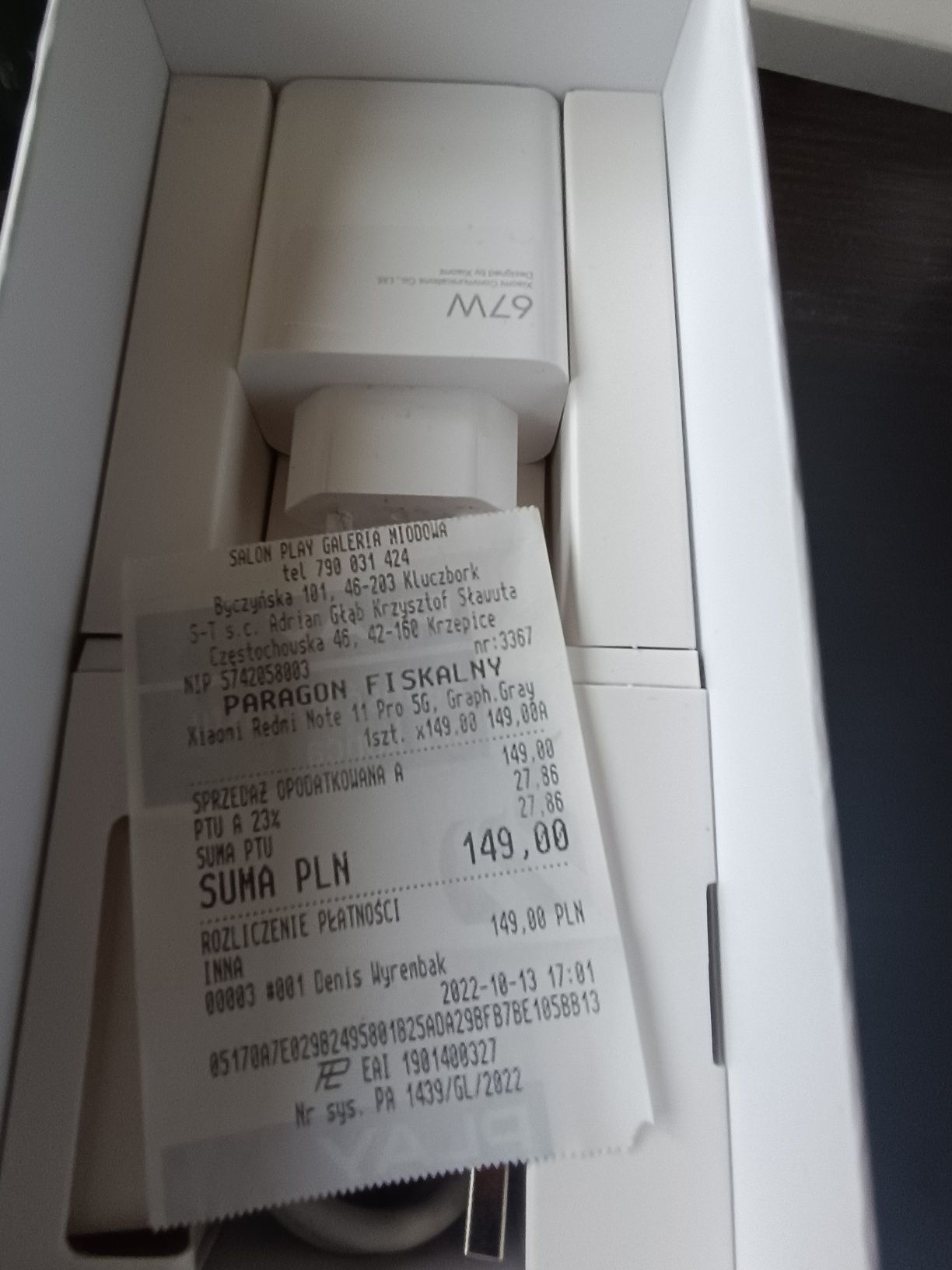 Redmi Note 11 pro 5g 6/128GB  paragon gwarancja